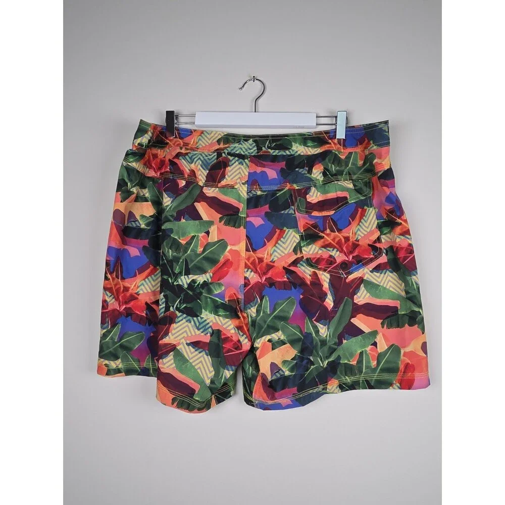 Saxx Betawave Boardie 17” Shorts Men 40 Lined(Pouch) Luminous Foilage Tropical